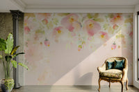 Perfect for bedrooms, the Pink Paradise Wall Mural