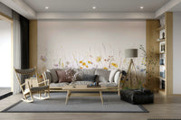 Floral watercolor wildflowers for modern interiors