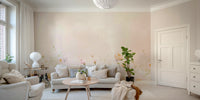 Soft-toned watercolor flowers for calming interior design.

