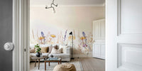 Beautiful wildflower wall mural perfect for living rooms.

