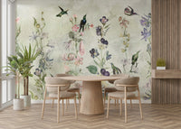 Peaceful outdoor garden scene wall mural for relaxation

