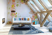 Light pastel shades mural perfect for nursery or kids’ room

