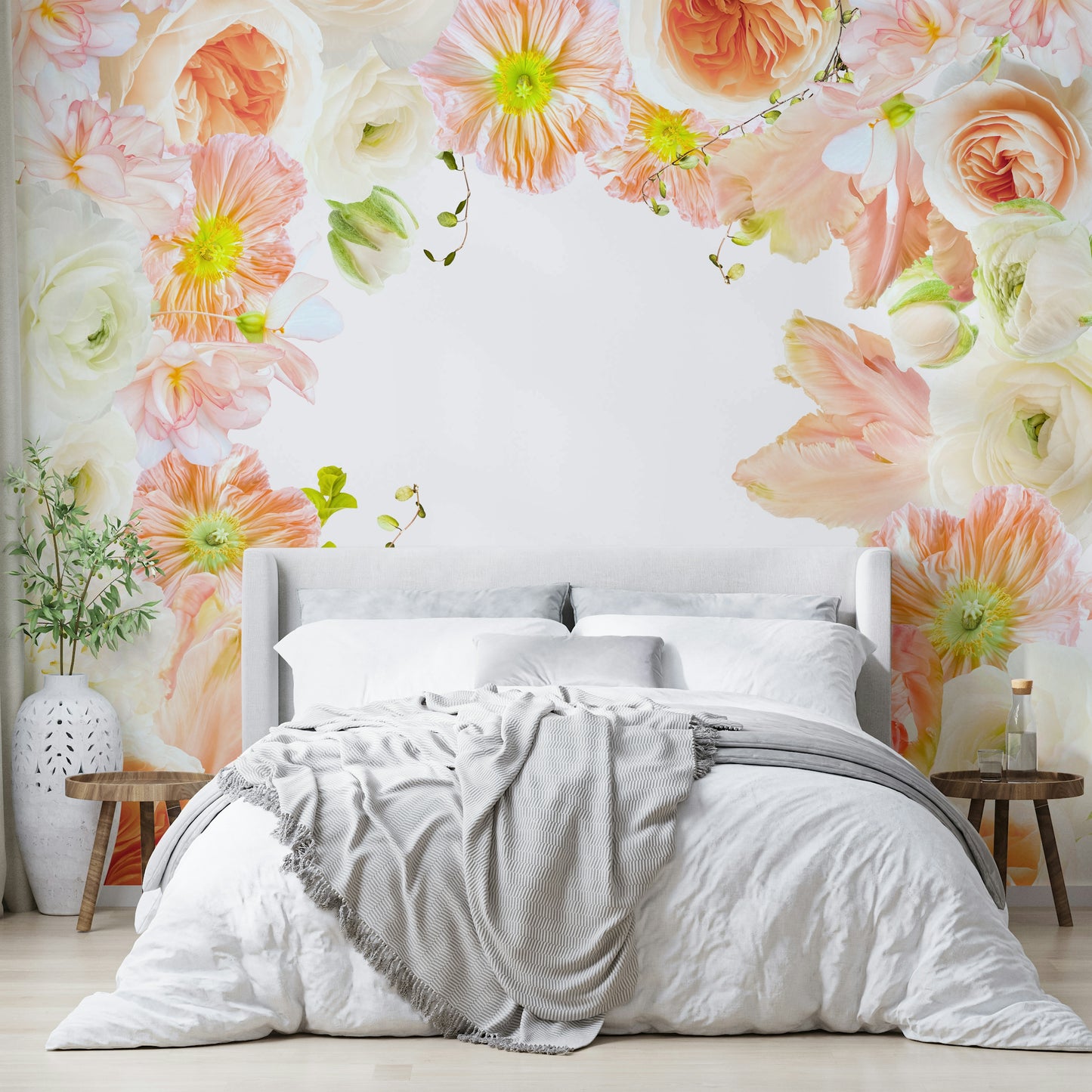 Tranquil pastel-colored mural for modern home interiors

