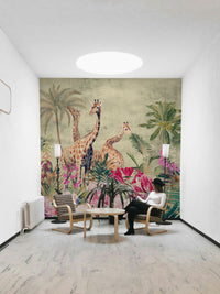 Wildlife silhouette in Whispers of the Savannah wall art

