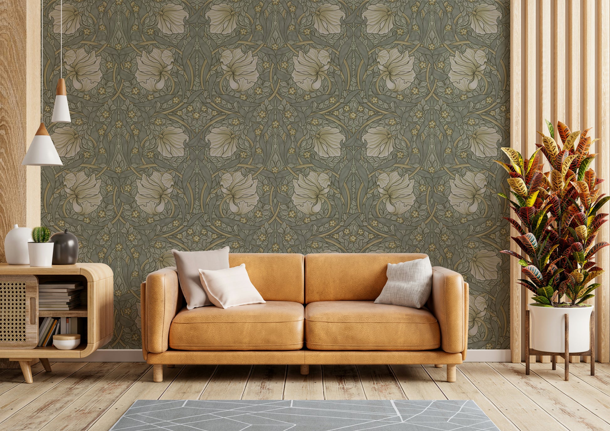 Elegant vintage-style Pimpernel 1 wallpaper by William Morris

