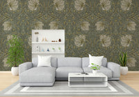 Botanical wallpaper design Pimpernel 1 by William Morris

