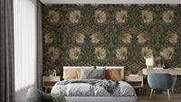William Morris Pimpernel 2 wallpaper with floral design

