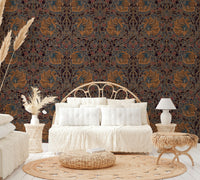 Traditional William Morris Pimpernel 3 wallpaper texture

