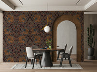 William Morris Pimpernel 3 wallpaper with floral pattern


