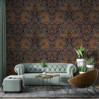 Botanical wallpaper design Pimpernel 3 by William Morris

