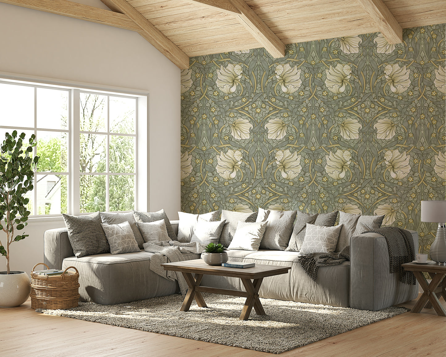 Classic William Morris Pimpernel 4 wallpaper texture

