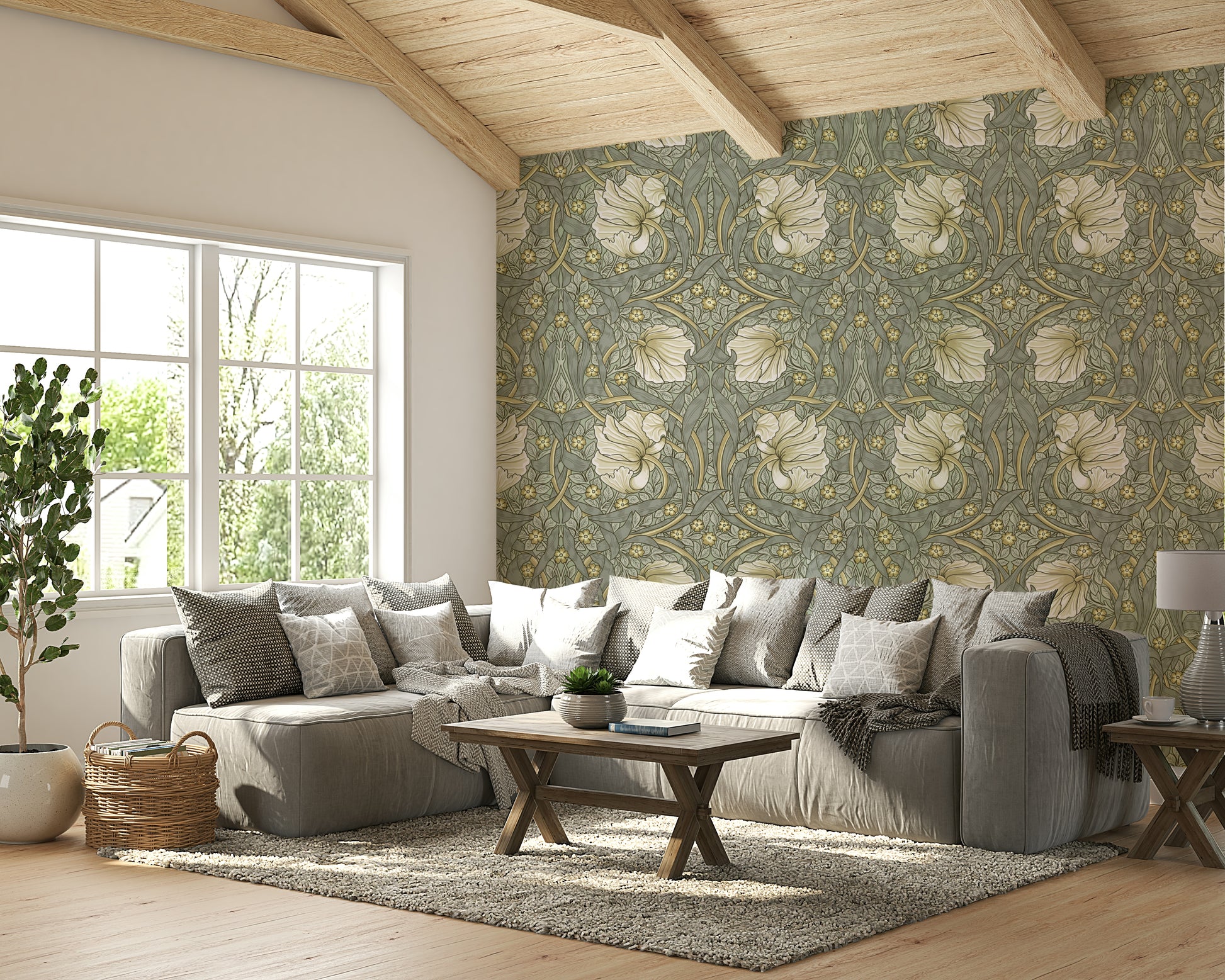 Classic William Morris Pimpernel 4 wallpaper texture


