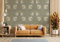 Botanical wallpaper pattern Pimpernel 4 by William Morris

