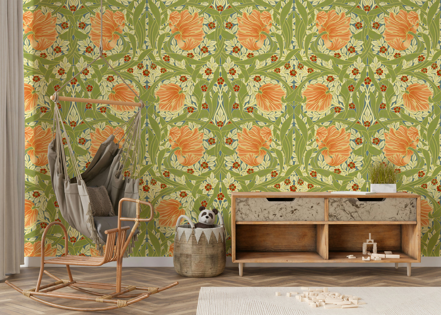 William Morris inspired floral wallpaper Pimpernel 11


