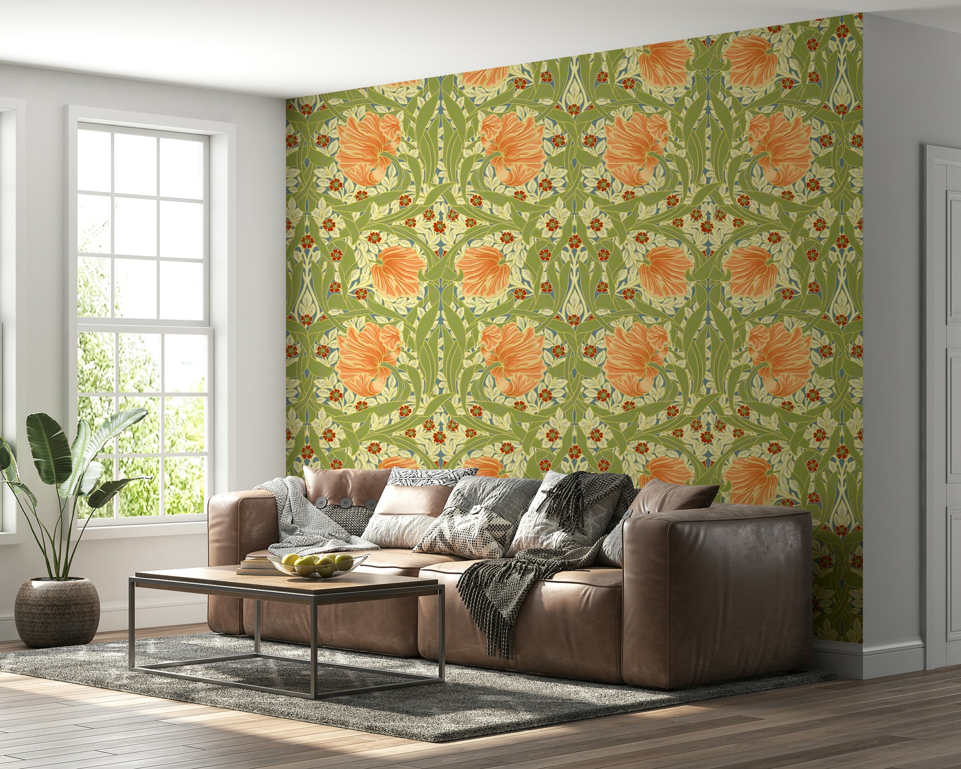 Decorative classic wallpaper Pimpernel 11 by William Morris

