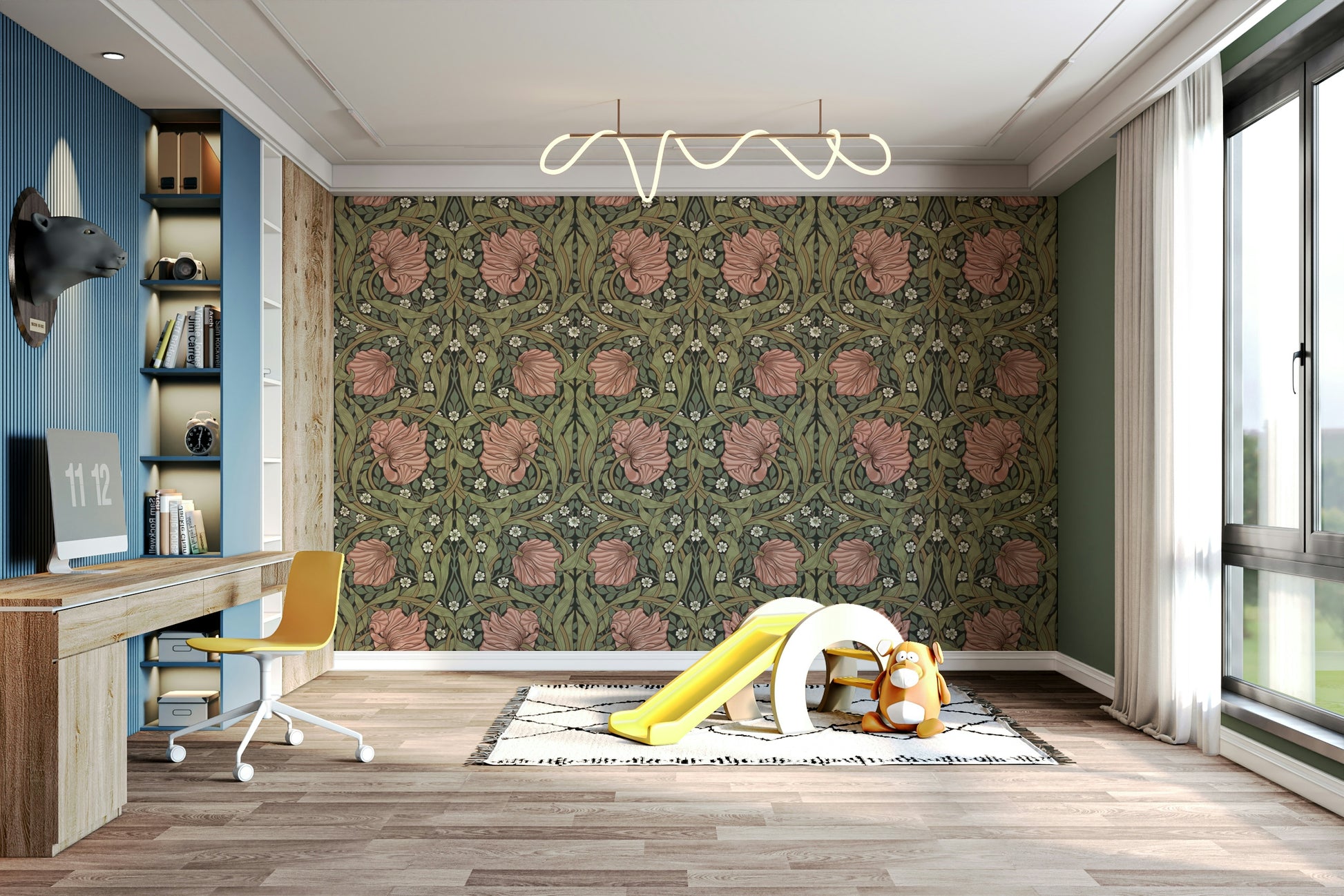 Pimpernel 7 wallpaper with intricate flower motifs

