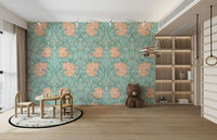 Authentic William Morris Pimpernel wallpaper design detail

