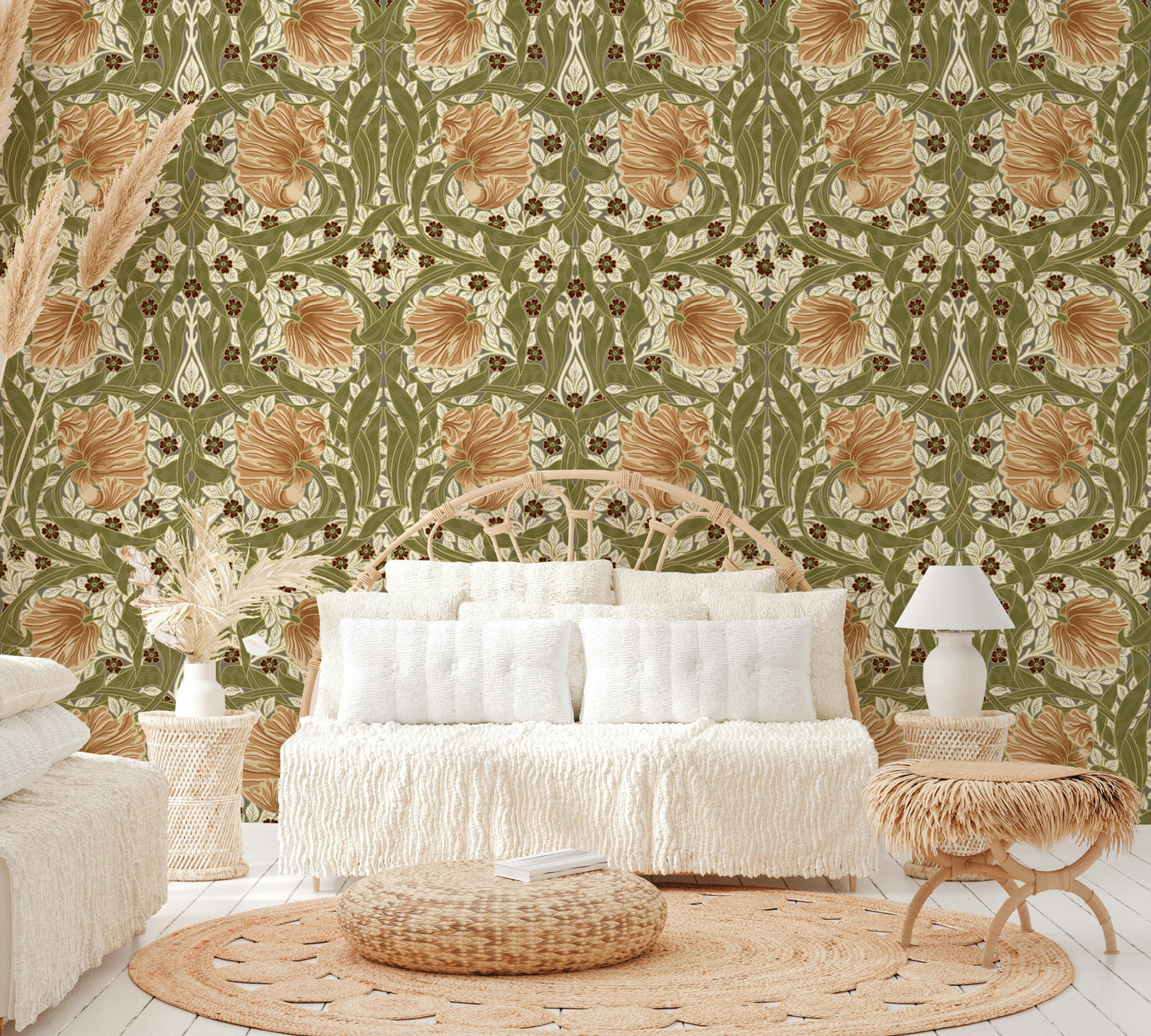 Detailed leaf and flower design on Pimpernel 12 wallpaper

