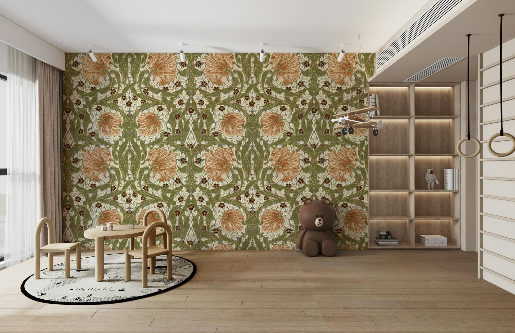 Wall covered with Pimpernel by William Morris 12 wallpaper

