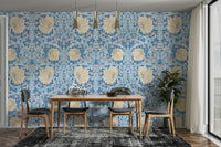 Close-up of William Morris Pimpernel 13 wallpaper pattern

