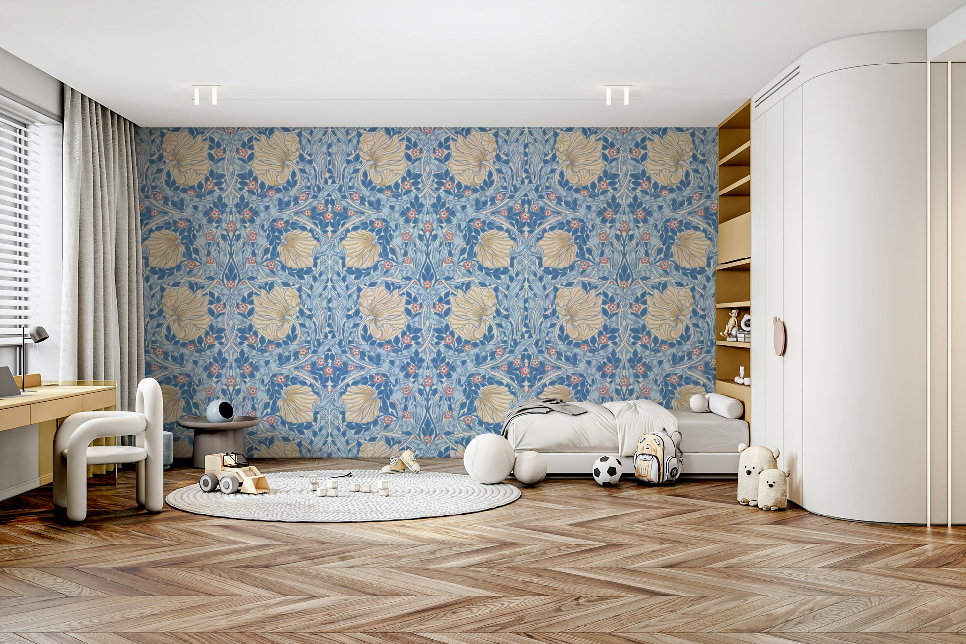 Vintage style Pimpernel wallpaper by William Morris 13

