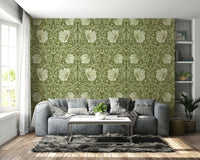 Classic floral and leaf wallpaper by William Morris 14