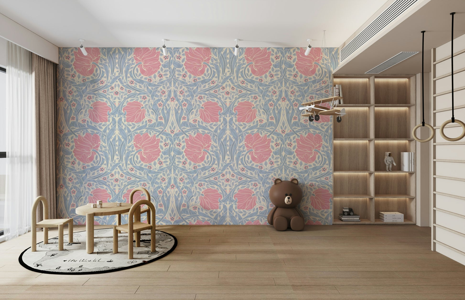 William Morris Pimpernel 15 wallpaper with detailed artwork

