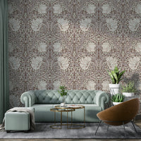 Traditional William Morris Pimpernel wallpaper style

