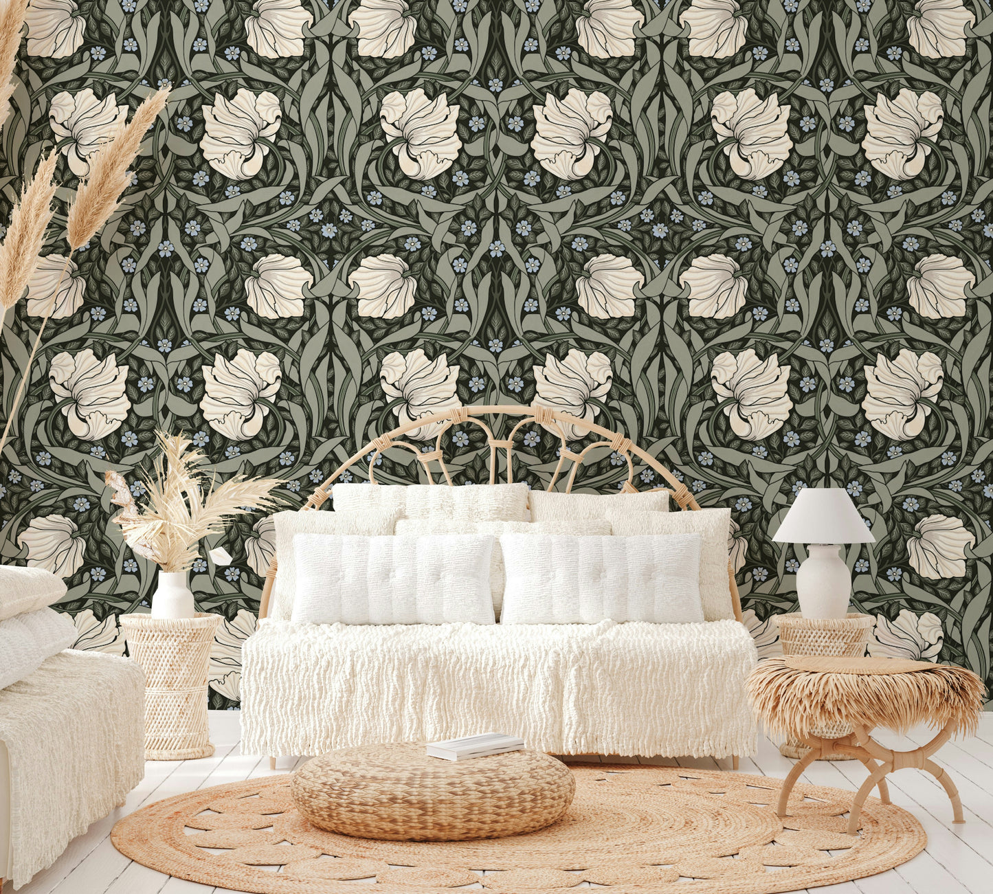 Pimpernel William Morris 17 Wallpaper close-up view

