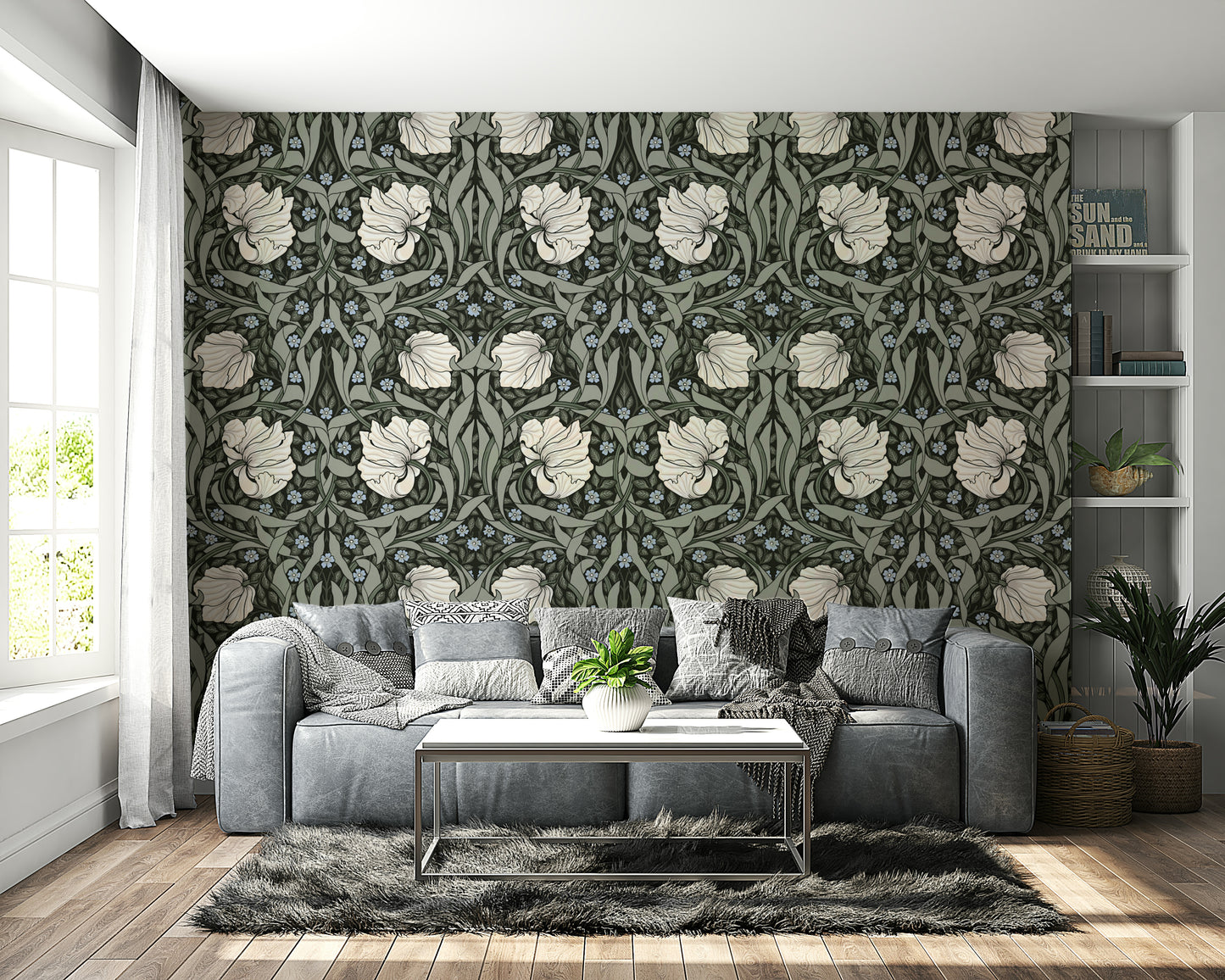 Vintage Pimpernel design by William Morris for walls

