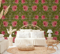 Timeless Pimpernel wallpaper with traditional motifs.

