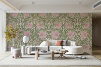 Classic floral Pimpernel wallpaper by William Morris.

