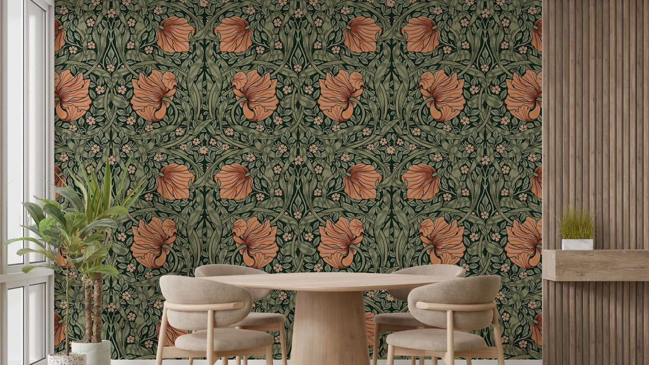 Pimpernel by William Morris 24 Wallpaper in vintage design