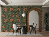 Luxurious Pimpernel wallpaper by William Morris with soft patterns