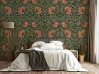 Vintage-inspired Pimpernel wallpaper with intricate floral print.