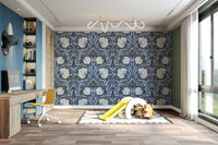 Vintage-inspired Pimpernel wallpaper for a classic look.

