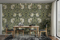 Vintage floral wallpaper design: Pimpernel by William Morris 28.

