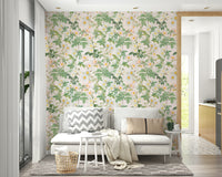 Rose Garden Reverie wallpaper featuring elegant floral motifs.

