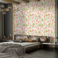 Romantic blush roses wallpaper perfect for home interiors.

