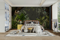 Beautiful jungle night scene wall art for interiors

