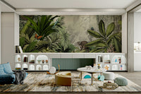 Greenery and lush plants in Whispers of the Jungle 4 mural

