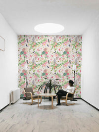 Sophisticated vintage rose wallpaper for home interiors.


