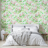 Soft pink rose watercolor wallpaper for bedrooms.

