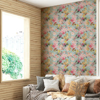 Romantic floral wallpaper for cozy living spaces

