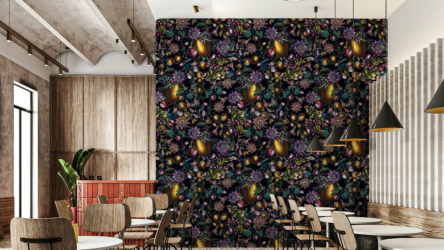 Enchanting floral wallpaper for cozy room decor