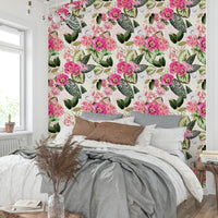 Sophisticated botanical rhapsody wallpaper in nature hues