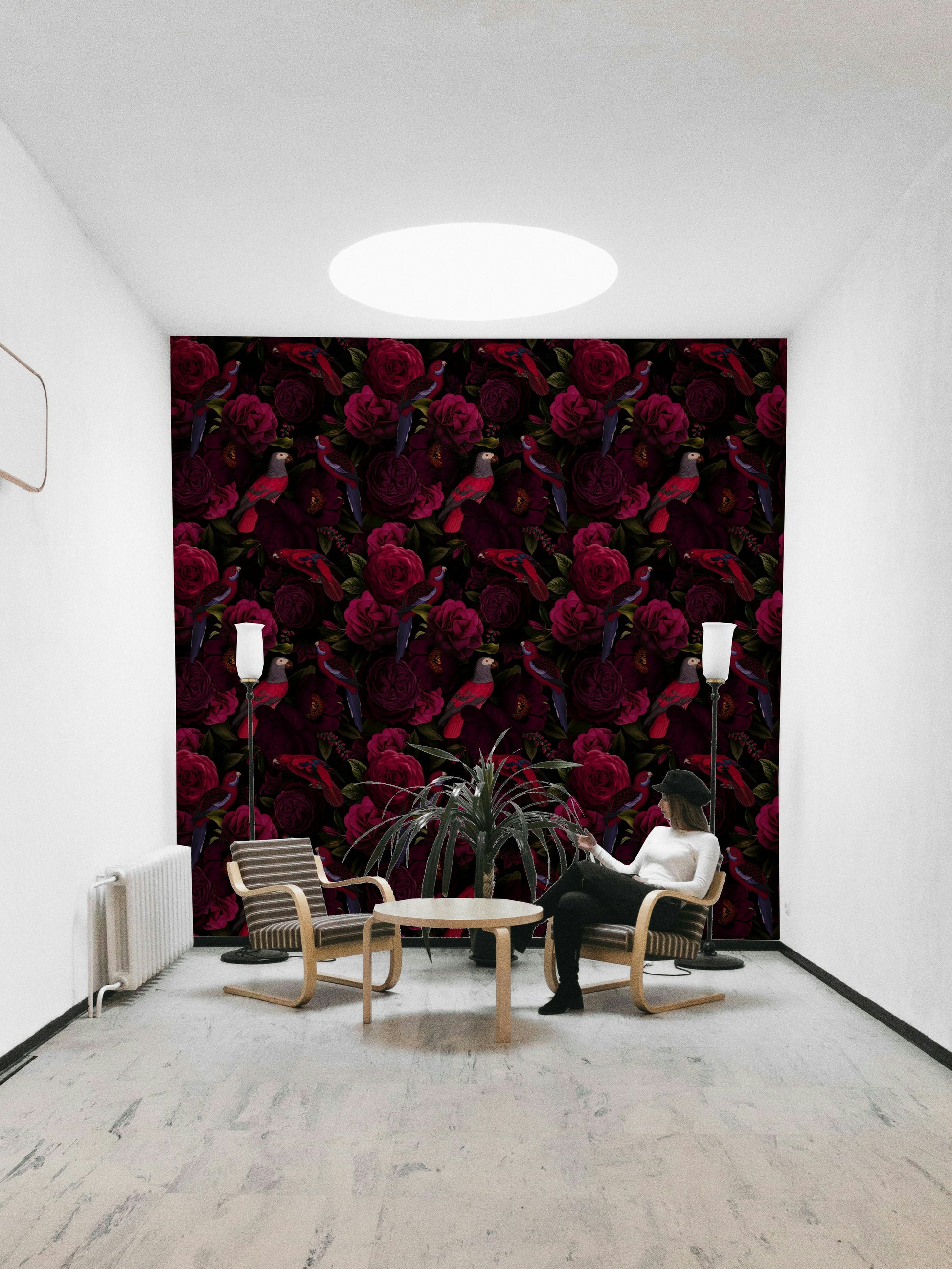 Modern floral midnight bloom wallpaper for stylish rooms


