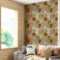 Elegant vintage floral wallpaper for home interiors.

