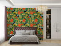 Birdsong wallpaper with a touch of nature and color