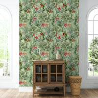 Tropical leaves design in Botanical Rhapsody 1 Wallpaper

